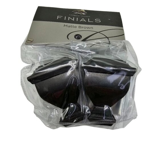 Cambria Classic Finials 5/8" Matte Brown. - Picture 3 of 7